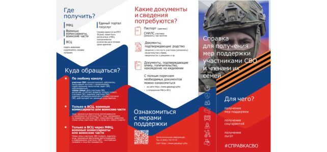 Памятка Государственного фонда поддержки участников специальной военной операции «Защитники Отечества»